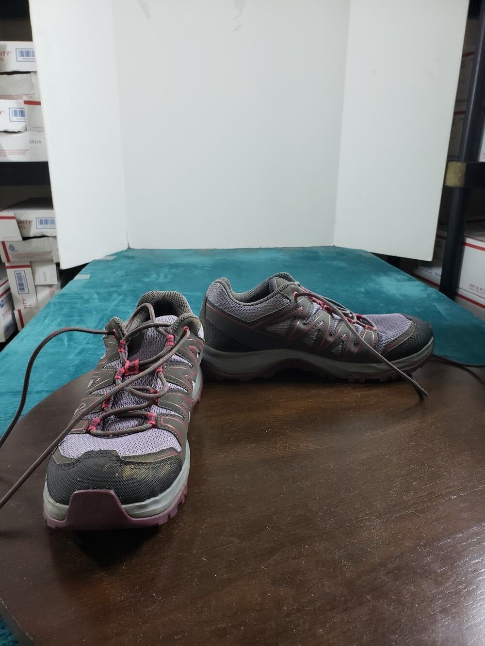 Salomon Contagrip X Ultra Running Trail Shoes Size 8.5 Purple Hiking 159817